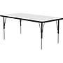 Correll Rectangular Activity Table, 48" x 30", Height-Adjustable, Frosty White/Black (A3048DE-REC-80)~#|#~3D4457AC-5F0E-43FB-AF359D78CAFF47A2_sc7