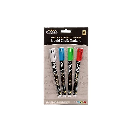 Excello Global Products Washable Chalk Marker, 1-2mm Tip