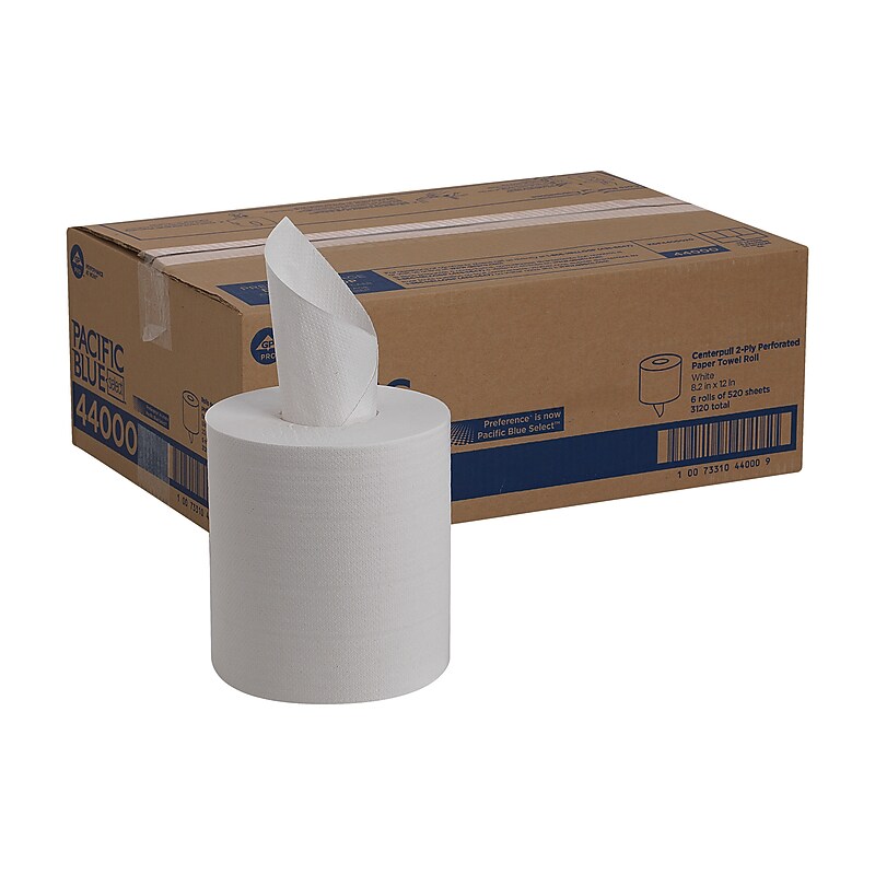 Pacific Blue Select Centerpull Paper Towels, 2-ply, 520 Sheets/Roll, 6 Rolls/Pack (GEP44000) image 1