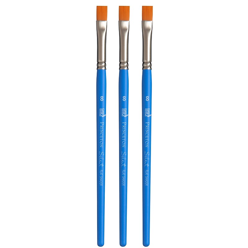 Princeton Select Artiste Mixed Media Synthetic Flat Shader Brush, 3/Pack (PBXP3750FS8-3) image 1