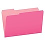 Pendaflex Two-Tone Recycled File Folder, 1/3-Cut Tab, Assorted, Legal Size, Pink, 100/Box (153 1/3 PIN)~#|#~3D67CC4B-E86B-4A81-BFD8093E44896074_sc7