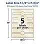 Avery Pearlized Ivory Decorative Edge Multipurpose Labels, 1.5" x 7.75", Ivory, 500/Box (94118)~#|#~3D70A7DF-B876-44E9-8BFA75AC60BFC9A4_sc7