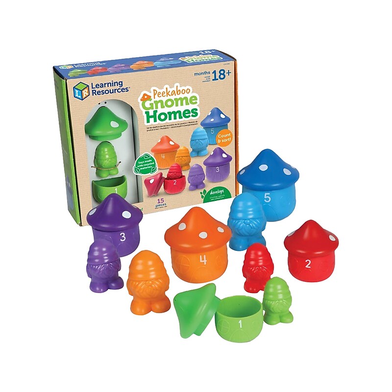 Learning Resources Peekaboo Gnome Homes Toy Set (LER3608) image 1