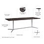 Bush Business Furniture 96W x 42D Boat Shaped Conference Table with Metal Base, Storm Gray (99TBM96SGSVK)~#|#~3D728005-28A0-4078-8AA6D056E34C3B6C_sc7