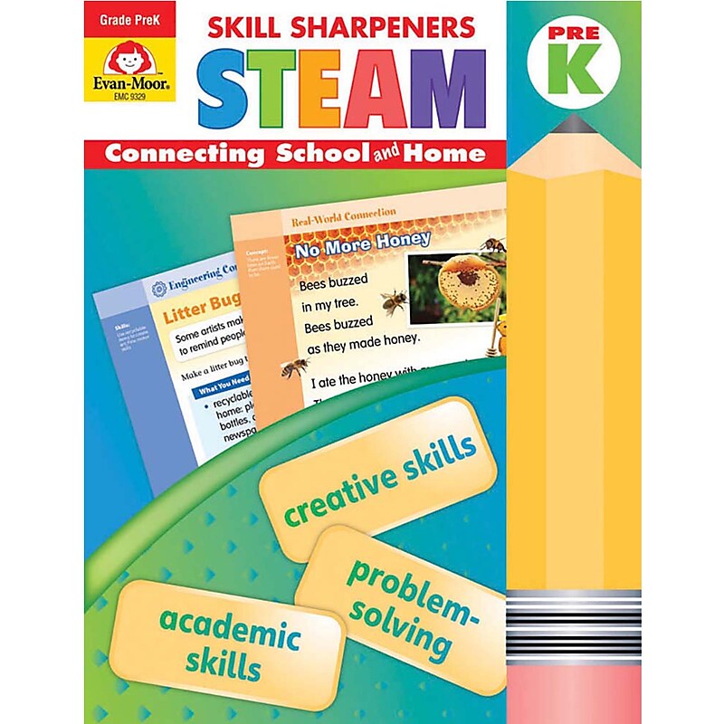 Evan-Moor Educational Publishers Skill Sharpeners STEAM, Grade PreK (EMC9329) image 1