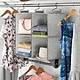 Whitmor 4-Section Fabric Closet Organizer with Built-in Chrome Garment Rod, Gray (5455-10199)~#|#~3D78968C-3DE0-4496-ADC42BF1A86D3FD7_sc7