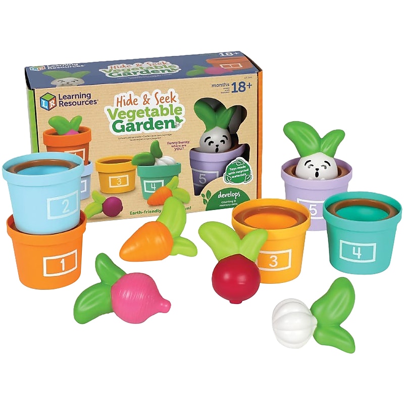 Learning Resources Hide & Seek Vegetable Garden Toy Set (LER3604) image 1