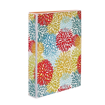 Avery Durable Mini 1" 3-Ring Fashion Binders for 5 1/2"x8 1/2" paper, Round Ring, Bright Floral (18447)