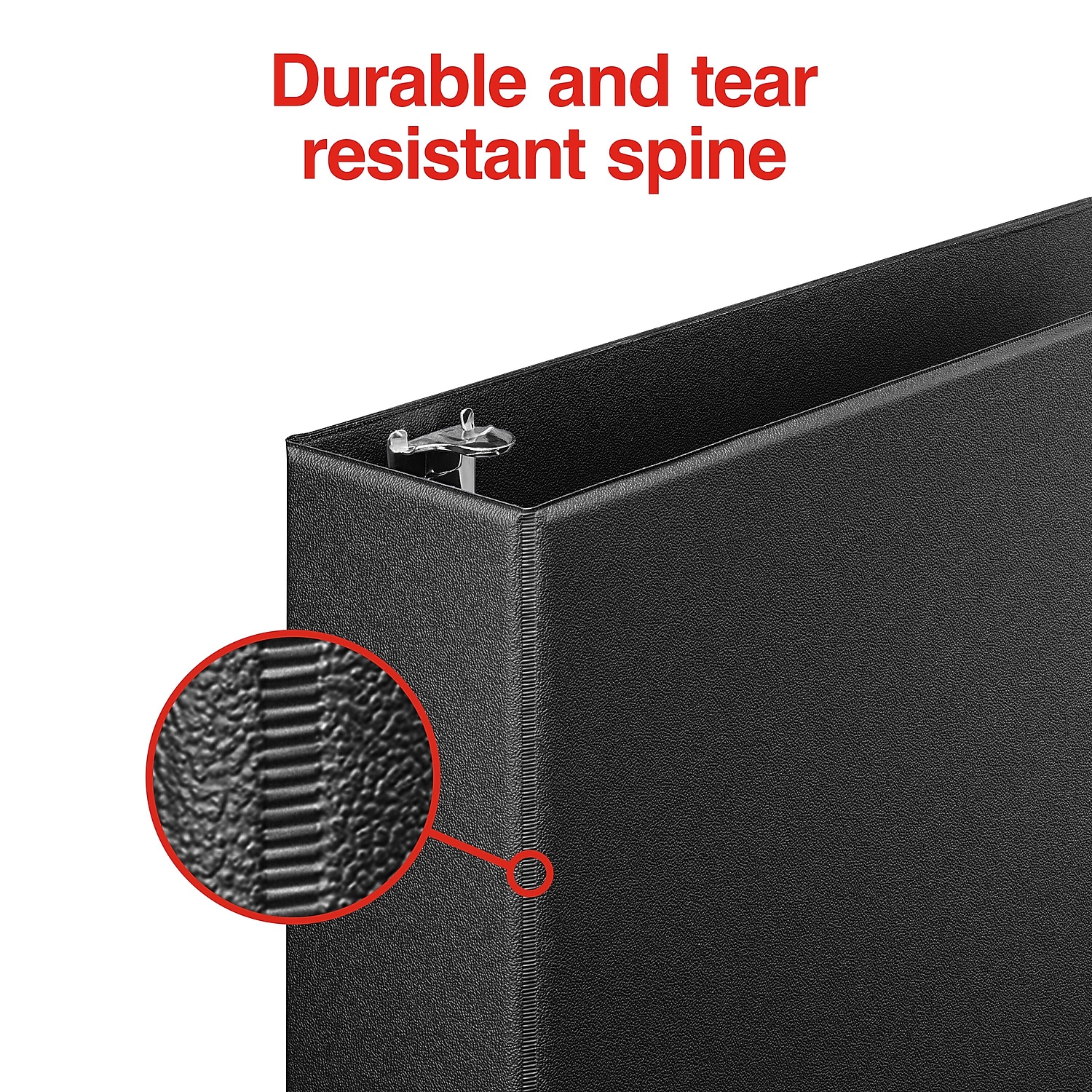 Staples Standard 2" 3-Ring nicht sichtbare Mappe schwarz (26417-CC) 55357/26417 - Bild 4 von 5