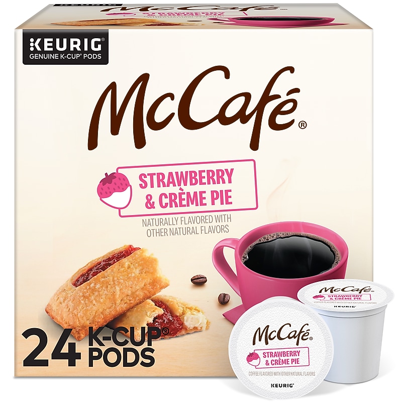 McCafé Strawberry & Crème Pie Coffee Keurig® K-Cup Pods, Light Roast, 24/ Pods/Box (5000378498) image 1