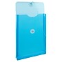 JAM Paper Premium Plastic Filing Envelope with Button & String Closure, 6 1/4" x 9 1/4", Blue, 3/Pack (472B1BUX3)~#|#~3D8B37BB-E5DD-4912-9885FCC7D6CA18FE_sc7