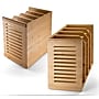 Officemate 4-Compartment Stackable Bamboo Desk Organizer, Natural Wood (71006)~#|#~3D8E0F28-0953-4D49-939130C7A67A2148_sc7