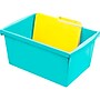 Storex Plastic Medium Classroom Storage Bin, 16.75"x 11.87"x 8.28", Teal, Pack of 2 (STX61478U06C-2)~#|#~3D906485-ADFD-47D1-9407B1D994FCE9B3_sc7
