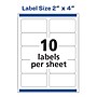 Avery Sure Feed Laser/Inkjet Shipping Labels, 2" x 4", Glossy Clear, 100 Labels/Box (6522)~#|#~3D975AEF-F4BE-4F85-B007A31EFCD71BDF_sc7