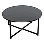 Household Essentials Jamestown 31.5"Dia. Laminate Round Coffee Table, Black Oak/Black (8175-1)~#|#~3D9B90C5-A577-48F5-BAF1C3DA9A806E62_sc7