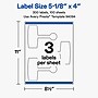 Avery Laser/Inkjet Sealing Labels, 5-1/8" x 4", Clear, 300 Labels/Box (19479370695)~#|#~3D9D1F28-ECF7-4E0E-A87B6BB98E19708B_sc7