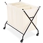Whitmor 3-Section Rolling Laundry Sorter, Metal, Black/Natural (5588-11054)~#|#~3D9D5791-DCA7-4841-86517D1D0BD06169_sc7