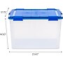 Iris WeatherPro 74 Qt. Latch Lid Storage Bin, Clear/Blue (500204)~#|#~3D9E94C3-26C2-4689-98AFBCAAF5AF93EB_sc7