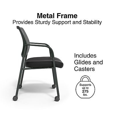 Staples Essentials Mesh/Fabric Guest Chair - Thumbnail 4