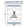 Avery Laser/Inkjet Multipurpose Labels, 8"  x 2.375", Matte White, 150/Box  (94117)~#|#~3DA2A6F1-1F97-4F99-8E9F64B70E504DFF_sc7
