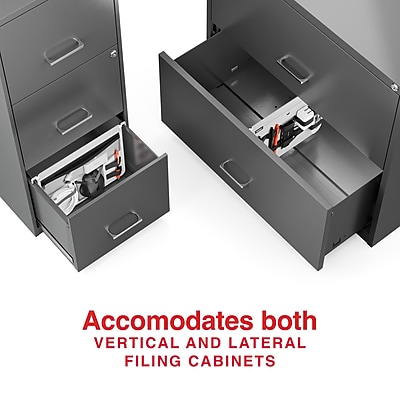 Staples File Cabinet Tech Organizer - Gray/Black Pouch For Cables, Tablets, Chargers (TR62605)