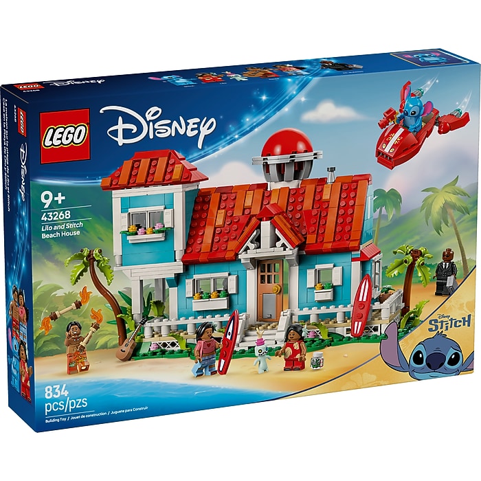 LEGO Disney Classic Lilo and Stitch Beach House, 834 Pieces (43268
