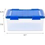 Iris WeatherPro 30.5 Qt. Latch Lid Storage Bin, Clear/Blue (500200)~#|#~3DACD4CE-4885-4608-A909D471BE17B0B6_sc7