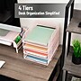 Mind Reader Metal Front Loading Stackable Letter Tray, Letter/Legal Size, Pink (BSTACK4-PNK)~#|#~3DB1C7D3-0A46-4086-9385B5CF48482B5A_sc7