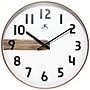 Infinity Instruments Copper Stripe Analog Wall Clock, Plastic Frame, 12" (20287GD-4527A)~#|#~3DB22A8D-CA2D-457F-AAB389C20F3469C9_sc7