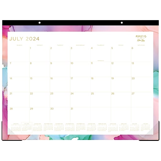 20242025 Blue Sky Ashley G Multicolor Smoke 22" x 17" Academic Monthly