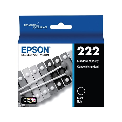 Epson 222 Black Standard Yield Ink Cartridge (T222120S) Staples