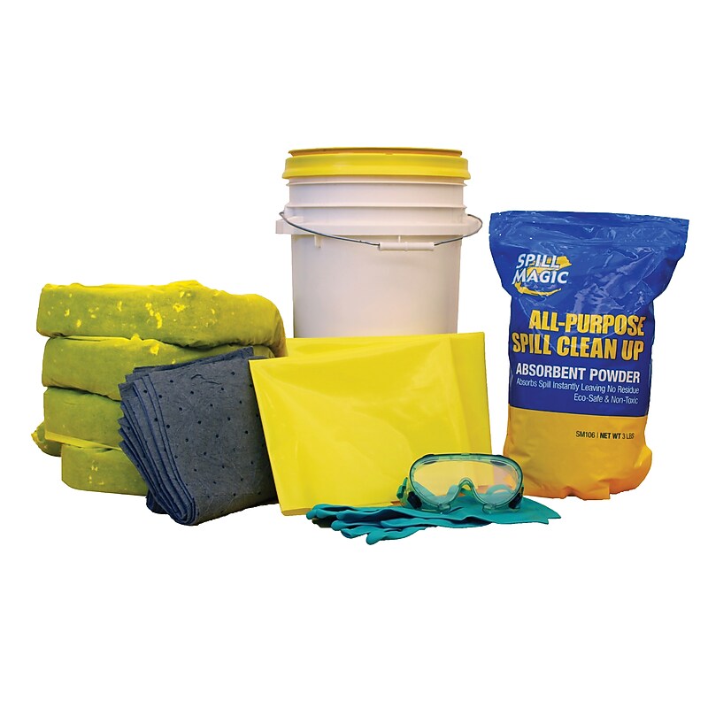 Spill Magic Universal Spill Kit in Bucket, Up to 7 Gallon (97545) image 1