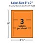 Avery Laser/Inkjet Multipurpose Rectangle Labels, 3" x 7", Bright Orange, 30/Pack (94250)~#|#~3DBD5471-277D-47A1-8F51BC37E4372983_sc7