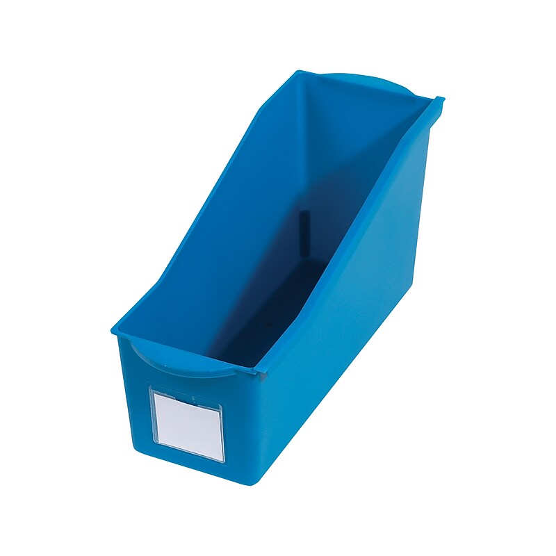 Deflect-O Polypropylene Book Bin, 7.35" x 5.34" x 14.2", Blue (39508BLU) image 1