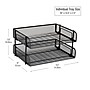 Mind Reader Metal Side Loading Stackable Letter Tray, Letter Size, Black (ESTACK2-BLK)~#|#~3DC12120-4973-43D9-AF2A4EC75B6C8422_sc7