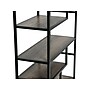Household Essentials Jamestown 65" 6-Shelf Bookcase, Brown Ashwood/Black Laminate/Steel (8086-1)~#|#~3DC43478-0617-4506-A8665E01AF239A3A_sc7