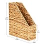 Mind Reader Rattan File Organizer, Brown (JRAT-BRN)~#|#~3DC57A79-E495-4B5F-AA27D0EFF2C2ACDD_sc7