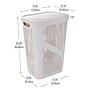 Mind Reader 15.85-Gallon Slim Laundry Hamper with Lid, Plastic, Ivory (HBIN60-IVO)~#|#~3DD2099F-ABFD-40E9-AAA12766D9CBC27B_sc7