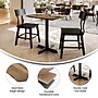Flash Furniture TopGuard 30" x 24" Rectangular Wood Dining Table with X-Base, Natural/Black Base (ST2430NATT2222)~#|#~3DD5A86F-3348-487D-B3D8A0871A908239_sc7