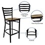 Flash Furniture HERCULES Series Traditional Metal Ladder Back Restaurant Barstool, Black/Mahogany, 2-Pieces/Pack (2XUDG697BMAW)~#|#~3DE6E23F-BC48-48A4-966BDF0122E430F4_sc7
