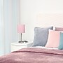 Creekwood Home Oslo 19.5" LED Table Lamp with USB Port, Brushed Steel/Light Pink Shade (CWT-2012-LP-LB)~#|#~3DE75F91-30E9-4767-A2FEC3C748BA0578_sc7