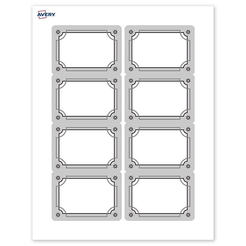 Avery Rectangle Multipurpose Labels, 2-1/3" x 3-3/8", White, 80/Pack (19479370600) image 1
