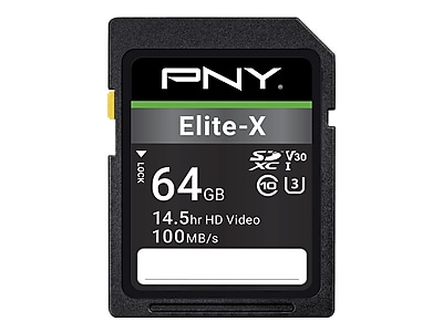 PNY Elite-X 64GB SDXC Memory Card - Thumbnail 2