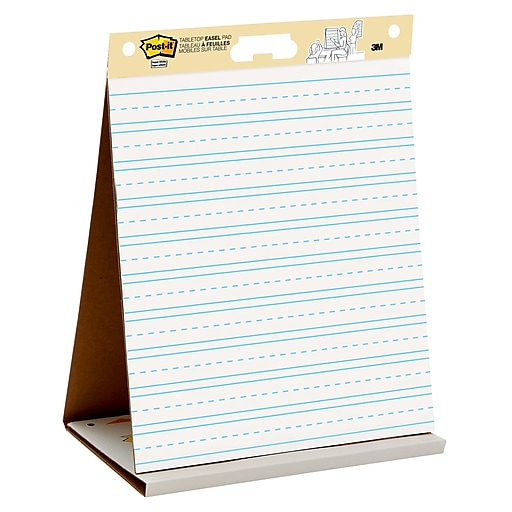Post-it® Super Sticky Tabletop Easel Pad, 20 x 23, Primary Lined, 20  Sheets/Pad (563PRL)