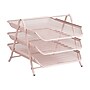 Mind Reader Metal Front Loading Letter Tray, Pink (3TPAPER-PNK)~#|#~3DFF714C-940D-44C8-BCECDF9FD8FC99BA_sc7