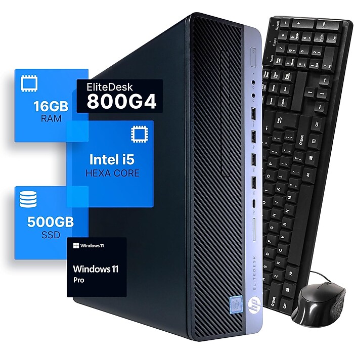 Windows11 HP デスクトップpc i5-8500 16GB HP ProDesk Desktop Computer, Intel i5-8500, 16GB RAM, 750GB