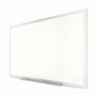 Luxor Steel Double Sided Dry Erase Whiteboard, Aluminum, 96