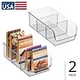 iDESIGN Small Stackable Plastic Storage Bin With Divider, Clear (28312M2)~#|#~3E039A6F-9CF5-4C1A-BB208C1EA0DB563C_sc7