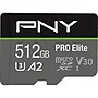 PNY PRO Elite 512GB microSDXC Memory Card, Class 10, UHS-I, V30 (P-SDUX512U3100P)~#|#~3E0A5882-08B3-484C-86365BFE80604FBB_sc7