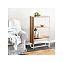 Household Essentials Wrap 41" 3-Shelf Bookcase, Coastal Oak/White Laminate/Steel (8268-1)~#|#~3E0C2689-AF3B-46AF-9462599F1C7D369B_sc7